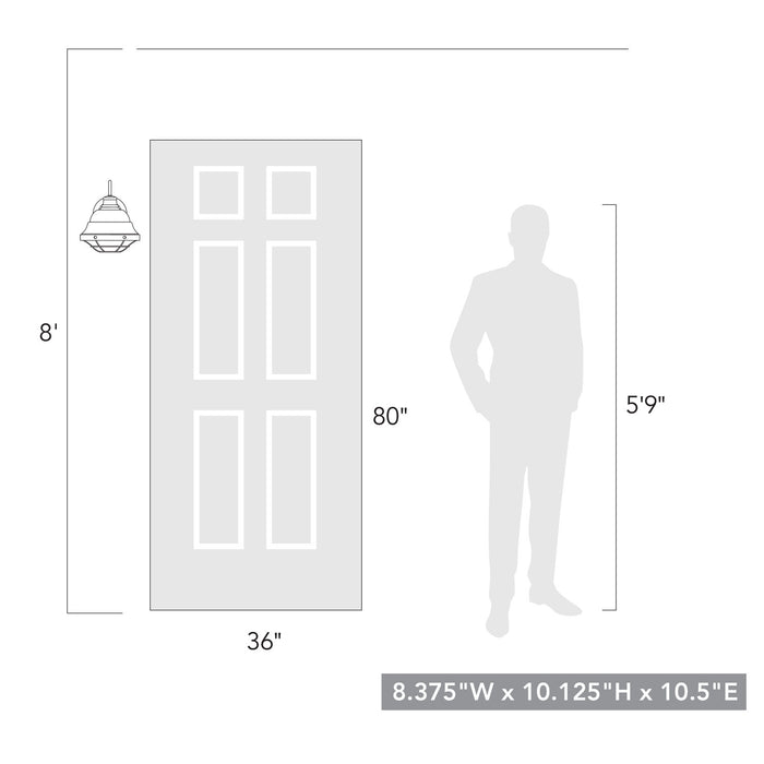 Golden - 7316-OWM NB - One Light Outdoor Wall Mount - Bartlett - Natural Black