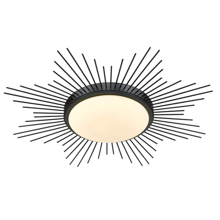 Golden - 9126-FM24 BLK-OP - LED Flush Mount - Kieran - Matte Black