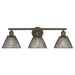 Golden - 0304-BA3 RBZ - Three Light Vanity Light - Carver - Rubbed Bronze
