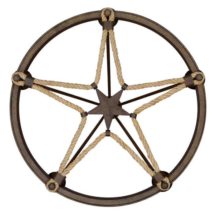 Golden - 1053-5 DR - Five Light Chandelier - Stokes - Dark Rust