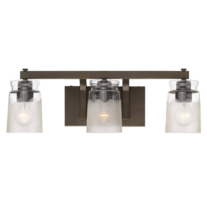 Golden - 1405-BA3 RBZ-CAG - Three Light Vanity Light - Travers - Rubbed Bronze