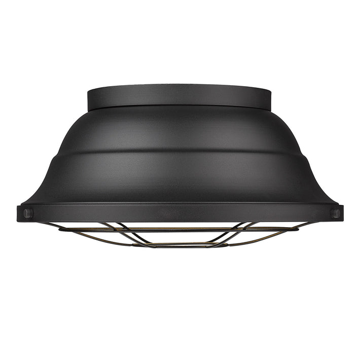 Golden - 7316-OFM NB - Three Light Outdoor Flush Mount - Bartlett - Natural Black
