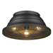 Golden - 7316-OFM NB - Three Light Outdoor Flush Mount - Bartlett - Natural Black