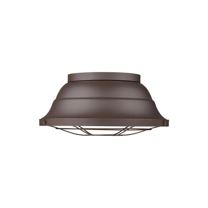 Golden - 7316-OFM TBZ - Three Light Outdoor Flush Mount - Bartlett - Textured Bronze