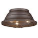 Golden - 7316-OFM TBZ - Three Light Outdoor Flush Mount - Bartlett - Textured Bronze