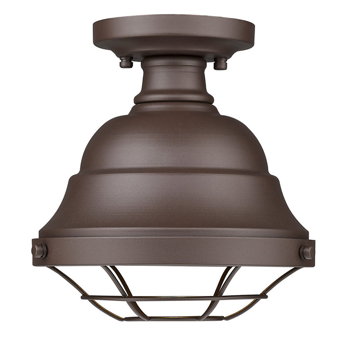 Golden - 7316-OSF TBZ - One Light Outdoor Semi-Flush Mount - Bartlett - Textured Bronze
