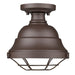 Golden - 7316-OSF TBZ - One Light Outdoor Semi-Flush Mount - Bartlett - Textured Bronze