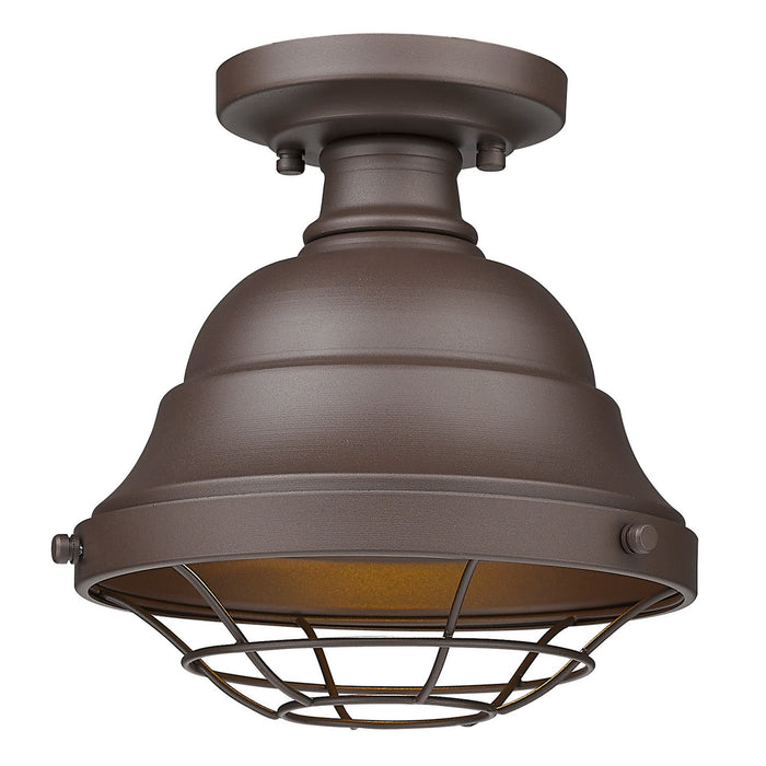 Golden - 7316-OSF TBZ - One Light Outdoor Semi-Flush Mount - Bartlett - Textured Bronze