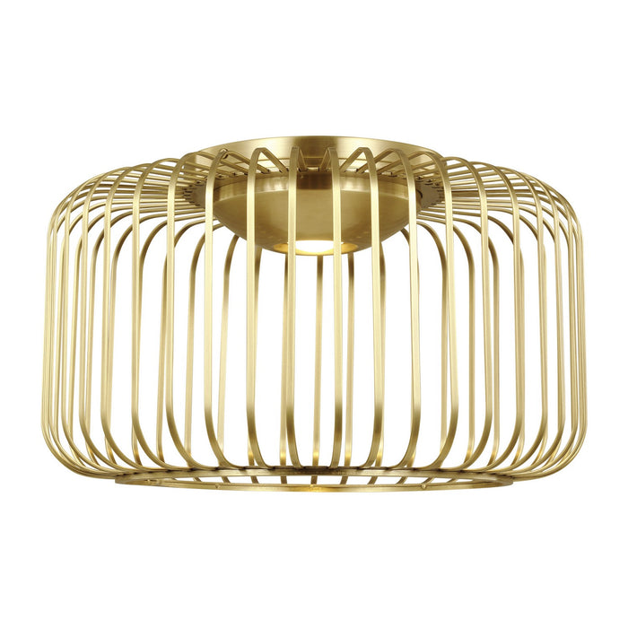 Kai LED Flush Mount Plated Brass