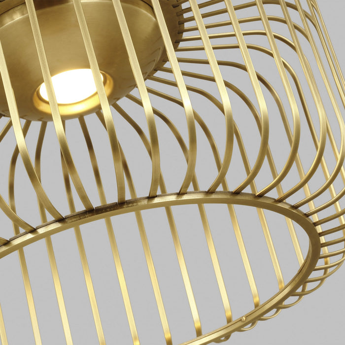 Kai LED Flush Mount Plated Brass