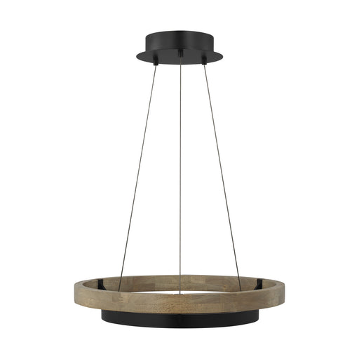 Visual Comfort Modern - 700GRC24BW-LED930 - LED Chandelier - Grace - Matte Black/Weathered Oak Wood