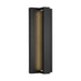 A contemporary modern exterior pull handle light in a black finish.