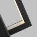 Black LED integrated exterior wall sconce. Modern.