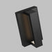 Modern black LED exterior sconce.