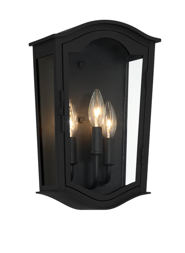 Houghton Hall Three Light Outdoor Wall Mount Sand Coal