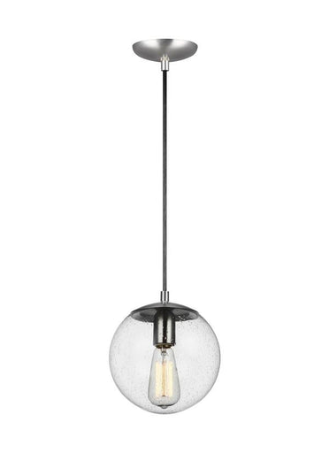 Leo-Hanging Globe One Light Pendant Satin Aluminum