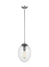 Visual Comfort Studio - 6601801EN7-04 - One Light Pendant - Leo-Hanging Globe - Satin Aluminum