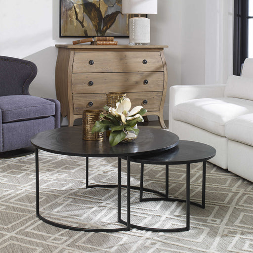 Barnette Coffee Tables S/2 Oxidized Black