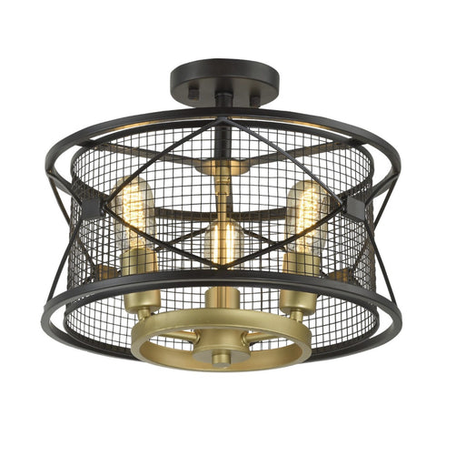 Harlequin Three Light Ceiling Mount Warm Bronze/Gold
