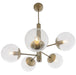Varaluz - 612710 - Five Light Chandelier - Mid-Century - Antique Brass
