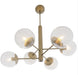 Varaluz - 612720 - Six Light Chandelier - Mid-Century - Antique Brass