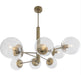 Varaluz - 612730 - Eight Light Chandelier - Mid-Century - Antique Brass