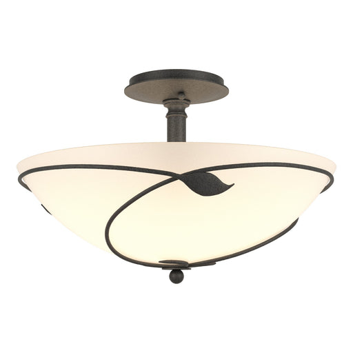 Leaf Three Light Semi-Flush Mount Natural Iron
