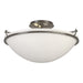 Hubbardton Forge - 124304-SKT-07-GG0053 - Three Light Semi-Flush Mount - Simple Lines - Dark Smoke