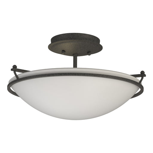Simple Lines Two Light Semi-Flush Mount Natural Iron