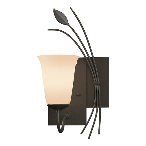 Leaf One Light Wall Sconce Dark Smoke