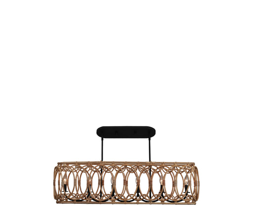 Tablas Six Light Island Pendant Matte Black