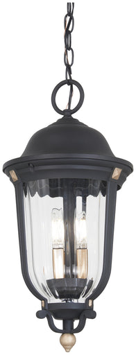 Peale Street Three Light Outdoor Chain Hung Sand Coal And Vermeil Gold