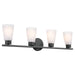 Kichler - 55122BK - Four Light Bath - Stamos - Black