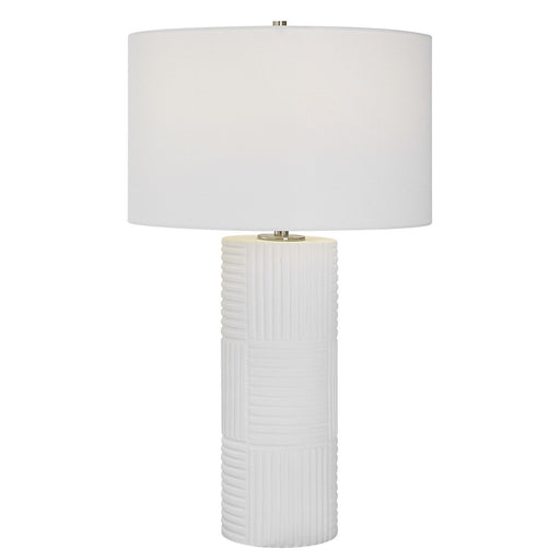 Patchwork One Light Table Lamp Brushed Nickel