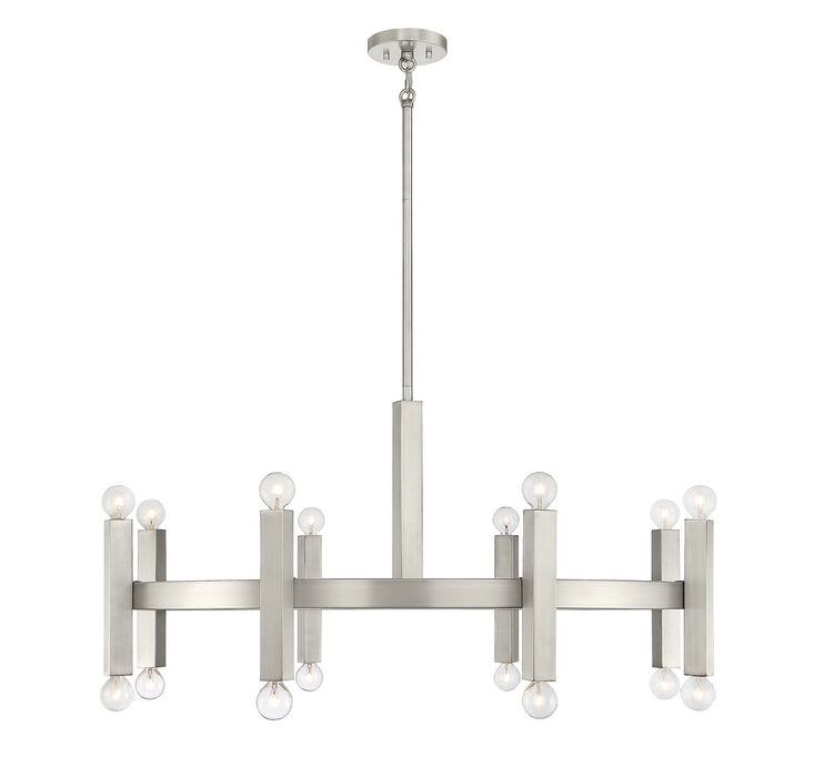 Meridian - M100103BN - 16 Light Chandelier - Brushed Nickel