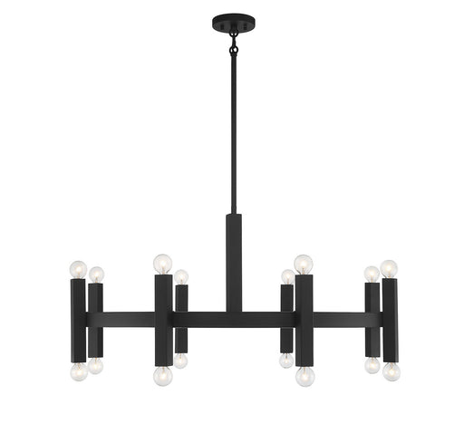 Meridian - M100103MBK - 16 Light Chandelier - Matte Black