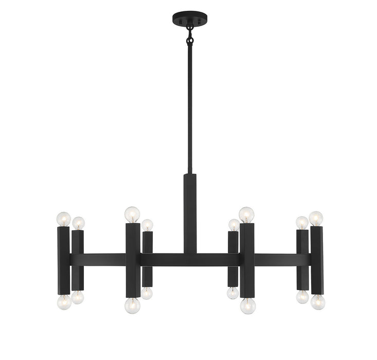 Meridian - M100103MBK - 16 Light Chandelier - Matte Black