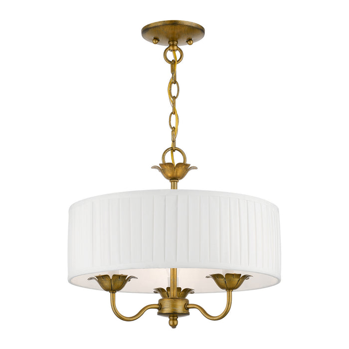 Livex Lighting - 41773-48 - Three Light Pendant - Edinburgh - Antique Gold Leaf