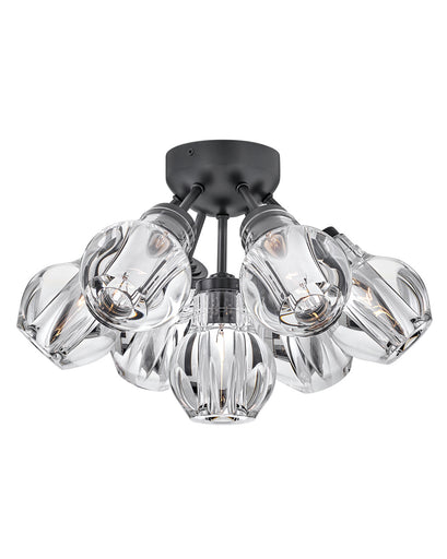 Elise LED Semi-Flush Mount Black