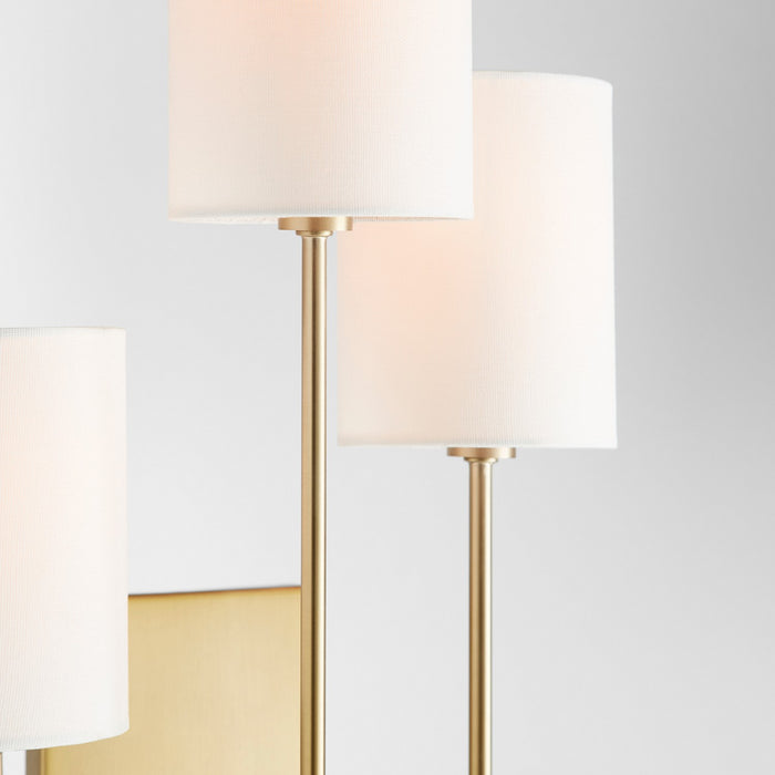 Quorum - 557-3-80 - Three Light Wall Mount - Harmony - Aged Brass