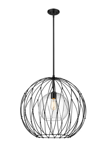 Elle One Light Pendant Matte Black
