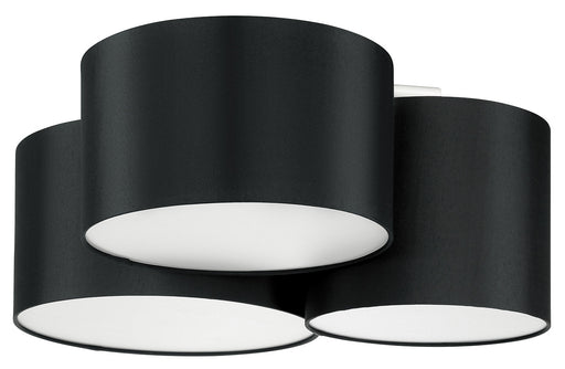 Pastore Three Light Ceiling Mount Black