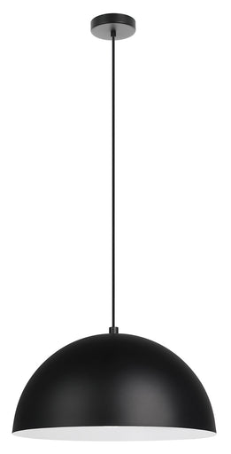 Rafaelino One Light Pendant Structured Black, Matte White