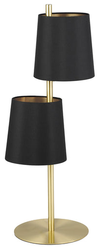 Almeida Two Light Table Lamp Brushed Brass