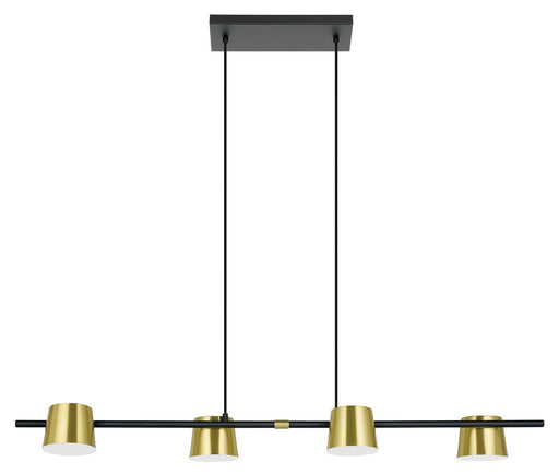 Altamira LED Pendant Structured Black & Brass
