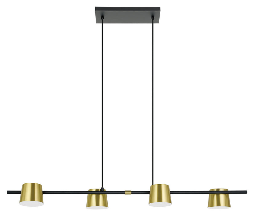 Eglo USA - 39985A - LED Pendant - Altamira - Structured Black & Brass