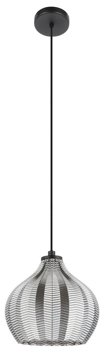 Eglo USA - 43576A - One Light Mini Pendant - Tamallat - Structured Black