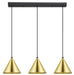 Eglo USA - 99592A - Three Light Pendant - Narices - Structured Black