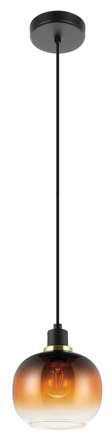 Eglo USA - 99614A - One Light Mini Pendant - Oilella - Structured Black