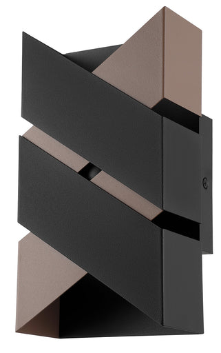 Gurare LED Wall Sconce Structured Black & Mocha